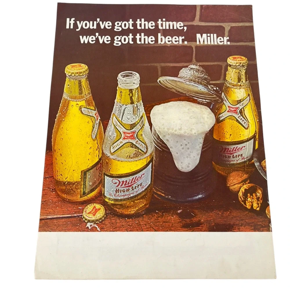 VTG 1971 Miller High Life Beer Theme Sheet Music If Youve Got The Time Booklet